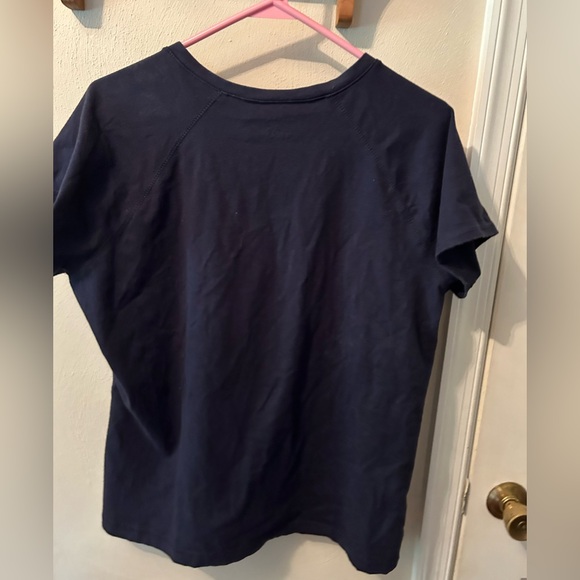 Pro Spirit Athletic Gear Tee V Neck, XL, Navy Blue, Raglan style Short Sleeve. - Picture 3 of 3